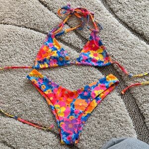 Kulani kini Colorful Floral bikini Set